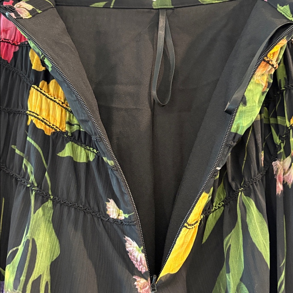 Ted Baker London $295 NWT Floral Ruffle Tiered Chiffon Skirt Size 3. - Picture 12 of 16